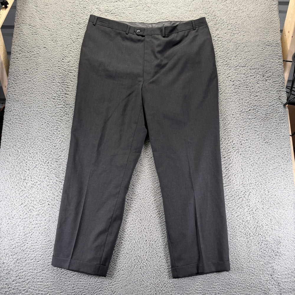Calvin Klein Pant Mens 44x31 Black Wool Dress Straight Business Preppy Career